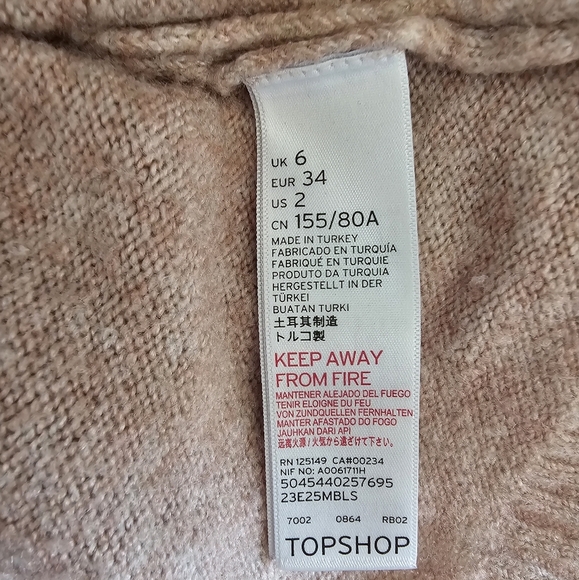 Topshop Soft Knit Cowl Neck Dusty Pink Blush Sweater - Picture 10 of 10